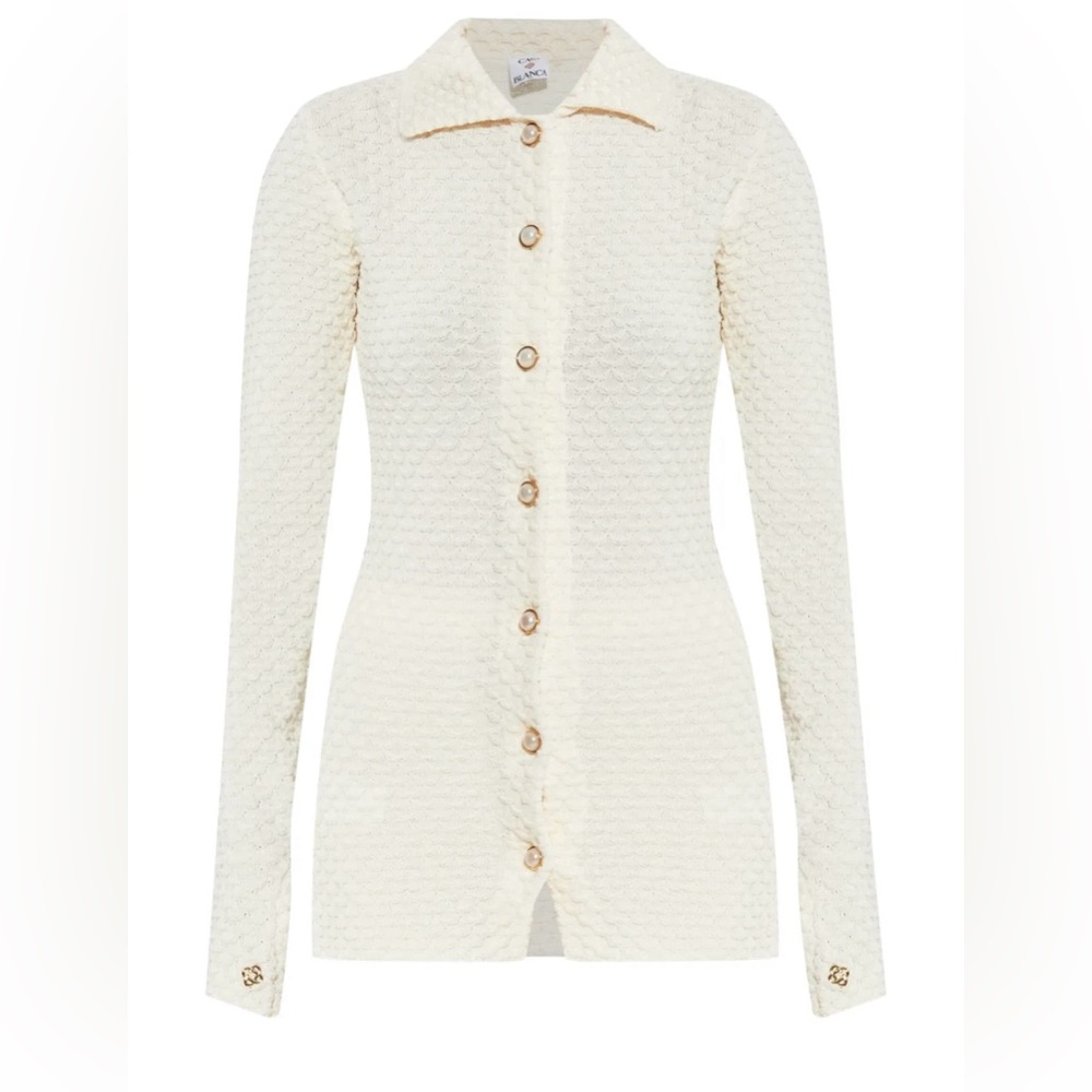 CASABLANCA Textured Button-Up Cardigan